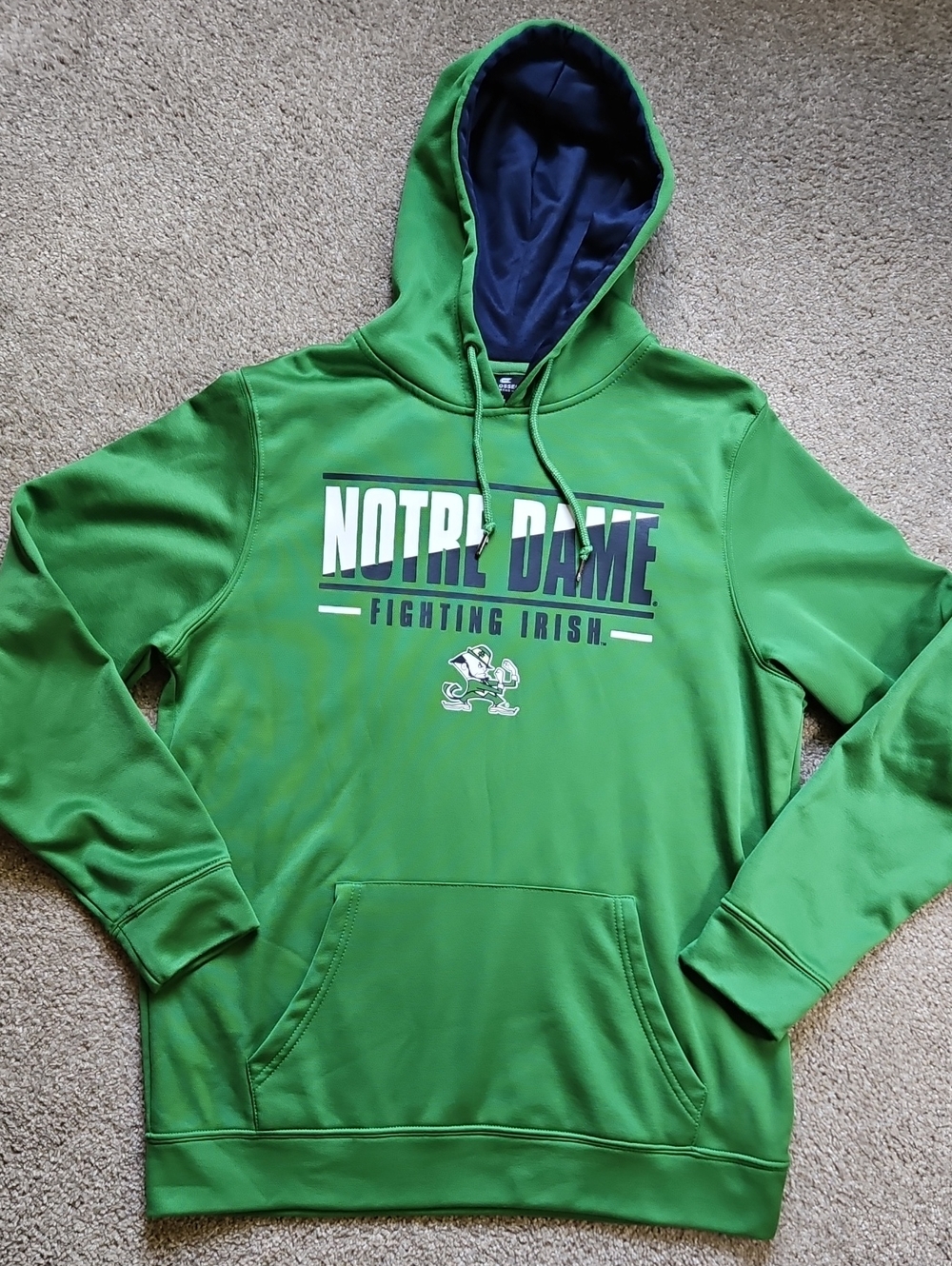 Notre Dame Fighting Irish Green Hoodie Size Large